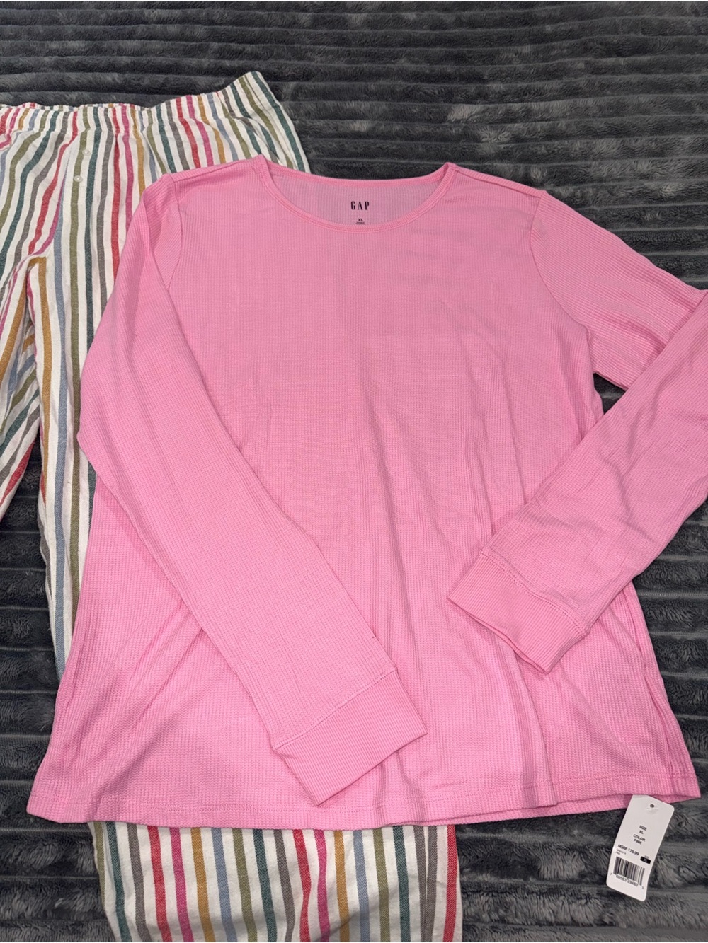 GAP Pink Waffle-Knit Long Sleeve Lounge Set / PJ’s